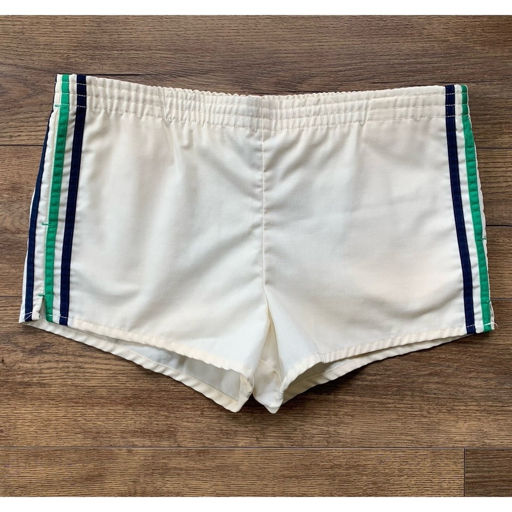 VTG 70's Jantzen Men's Waist 38 Short Striped Lined Gym Athletic Swim Shorts USA